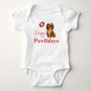 Happy pawlydays baby bodysuit