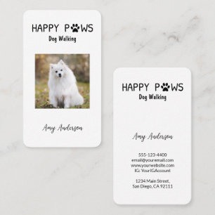 Happy Paws Dog Walking / Sitting Business Card