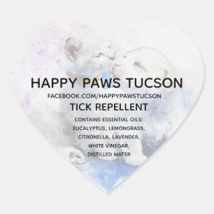 Happy Paws Heart Sticker