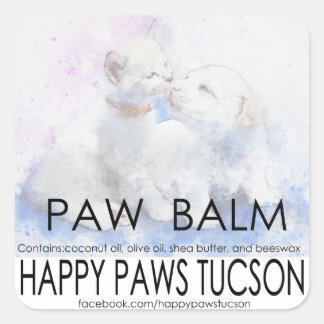Happy Paws Square Sticker