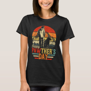 Happy Pawther s Day Vintage Dog Dad Pet  Papa Dadd T-Shirt