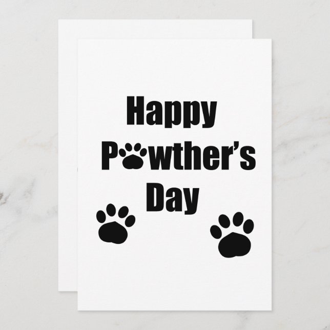 Happy Pawthers day dog fathers day card (Front/Back)