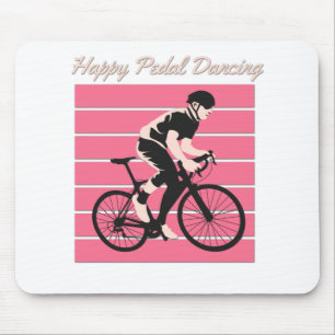 Happy Pedal Dancing - Cool Bike Rider Design Mouse Mat