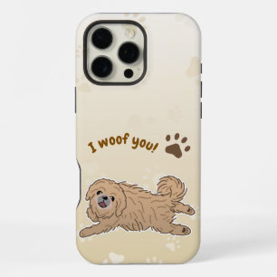 Happy Pekingese Dog Lover I Woof You Paws iPhone 16 Pro Max Case