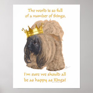 Happy Pekingese King Poster