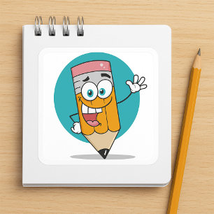 Happy Pencil Stickers