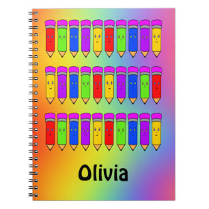 Happy Pencils! Spiral Photo Notebook