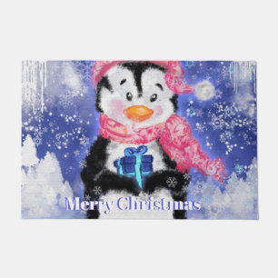 Happy Penguin - Christmas - Doormat
