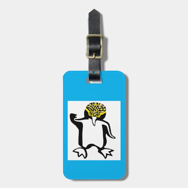 Happy PENGUIN-  Conservation - Ocean -Luggage tag (Front Vertical)