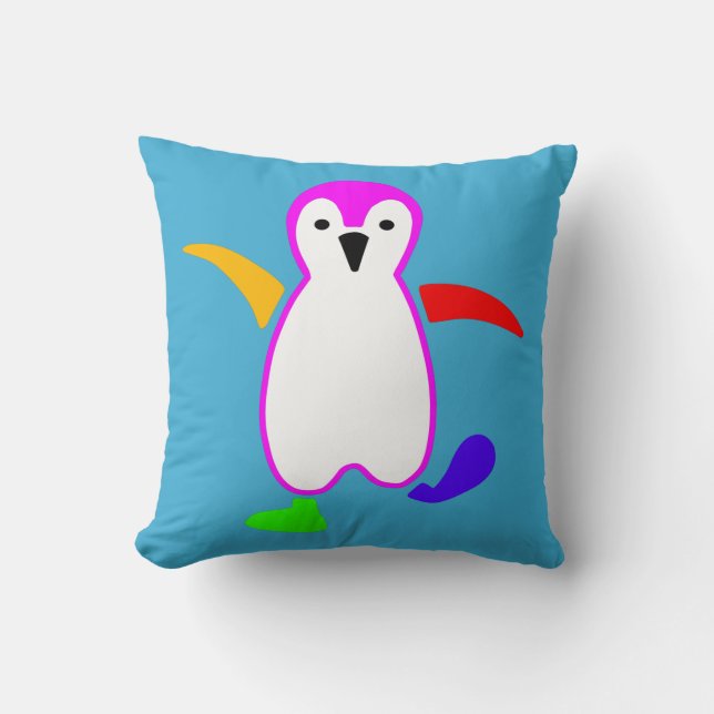 Happy Penguin Cushion (Front)