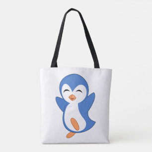 happy penguine tote bag