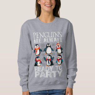 Happy penguins are always partying Women's Sweate Sweatshirt