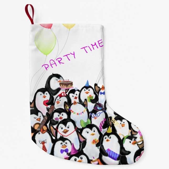 Happy Penguins Christmas Stocking (Front)