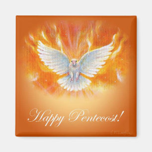 Happy Pentecost by Jenny McLaughlin Magnet