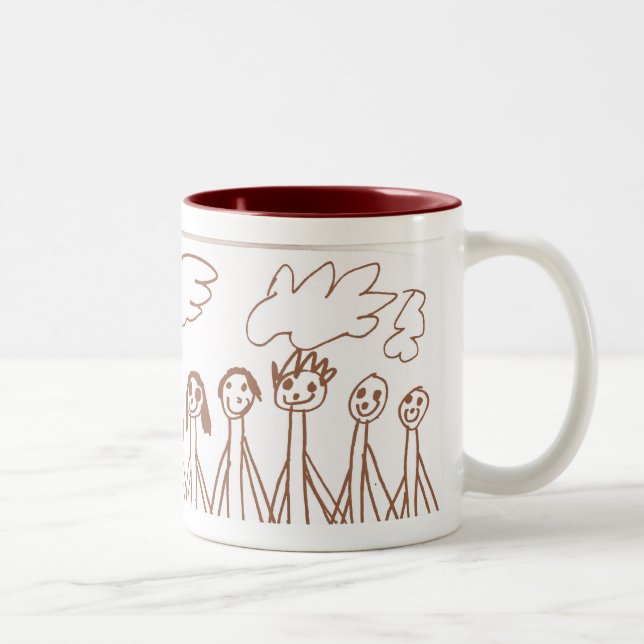 Happy People Holding Hands Mug (Right)