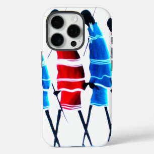 Happy People Maasai Warriors Walking Art Print iPhone 16 Pro Case