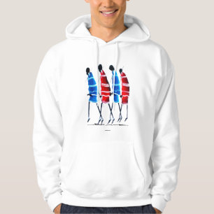 Happy People Maasai Warriors Walking Art Print Hoodie