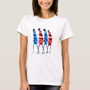 Happy People Maasai Warriors Walking Art Print T-Shirt