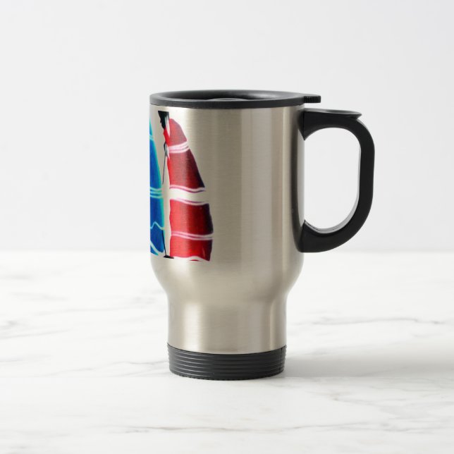 Happy People Maasai Warriors Walking Art Print Travel Mug (Right)