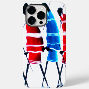 Happy People Maasai Warriors Walking Tall African iPhone 14 Pro Max Case