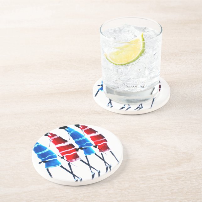 Happy People Masai Morans.png Coaster (Side)