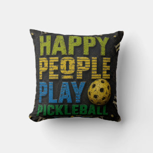Happy People Play Pickleball Cushion