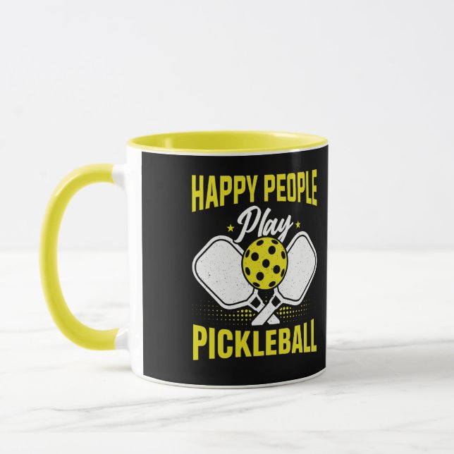 Happy People Play Pickleball Mug (Left)