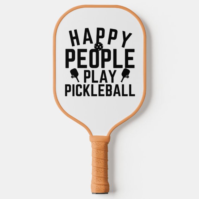Happy People Play Pickleball Pickleball Paddle (Front)