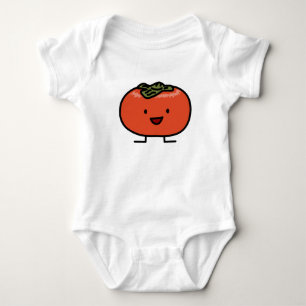 Happy Persimmon Pair Persimmons Sweet Fruit Baby Bodysuit
