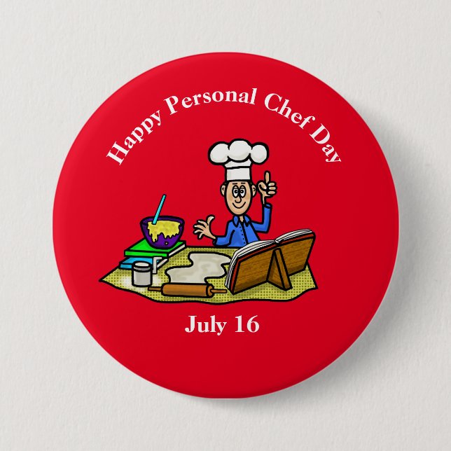 Happy Personal Chef Day Button (Front)