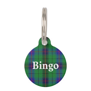 Happy Pet Clan Davidson Tartan Plaid Pet Tag