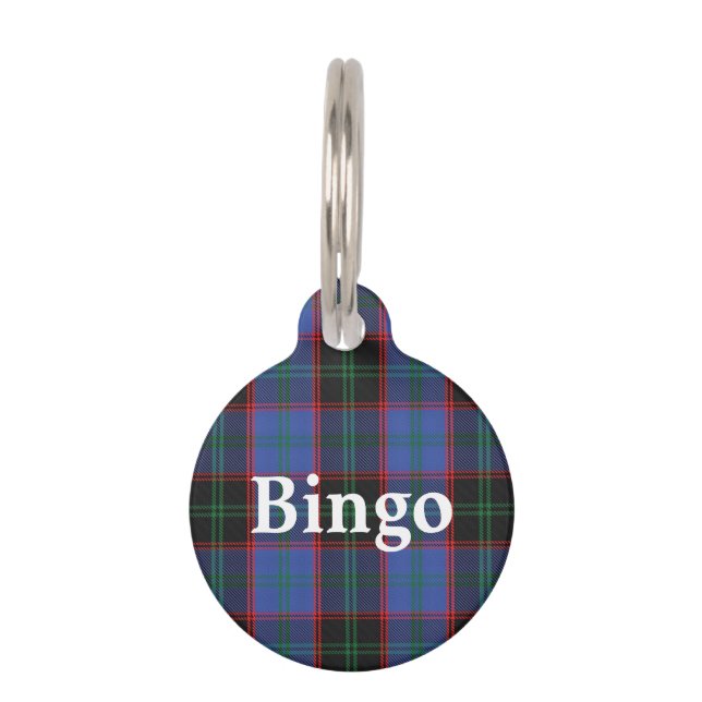 Happy Pet Clan Home Hume Tartan Plaid Tag (Front)