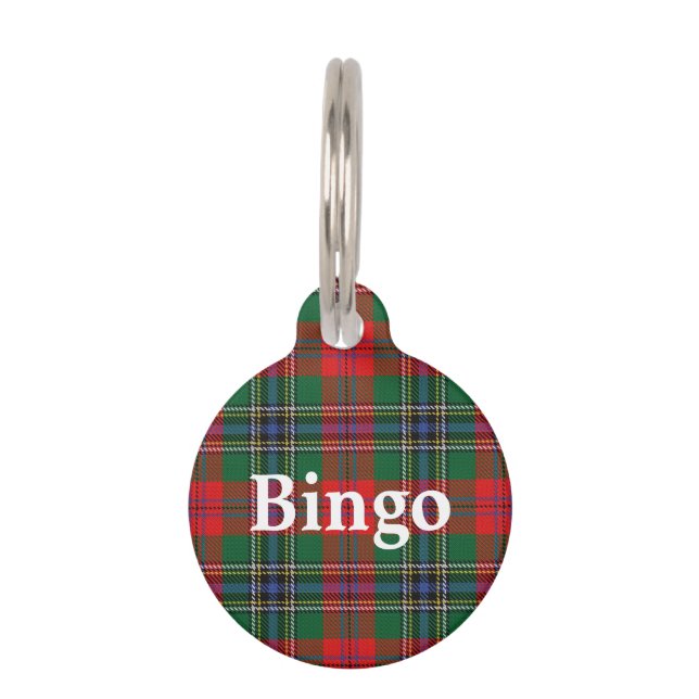 Happy Pet Clan MacLean Tartan Plaid Tag (Front)