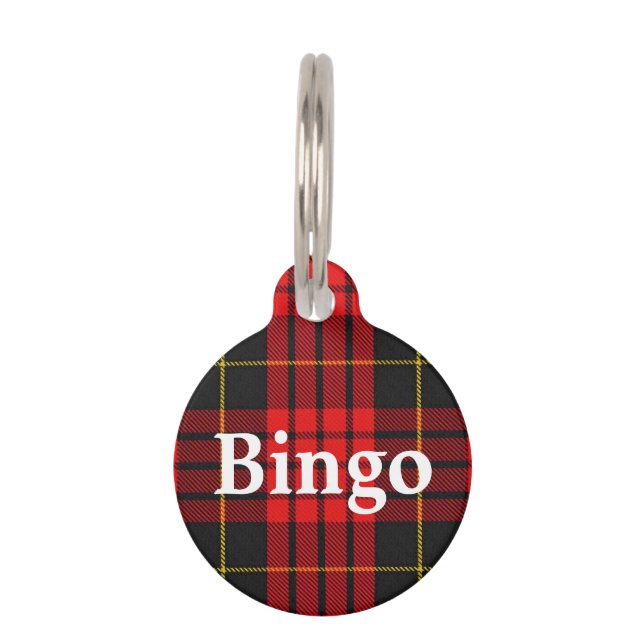 Happy Pet Clan MacQueen Tartan Plaid Pet Tag (Front)