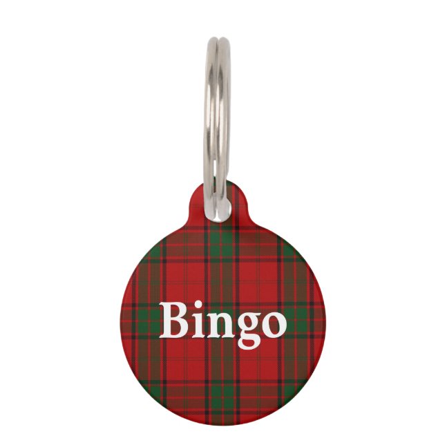 Happy Pet Clan Maxwell Tartan Plaid Tag (Front)