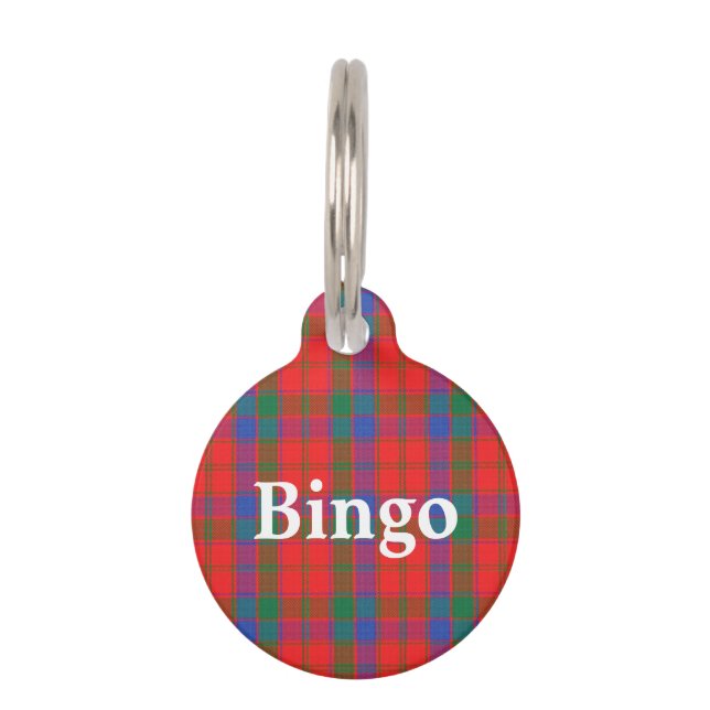 Happy Pet Clan Robertson Tartan Plaid Pet Tag (Front)
