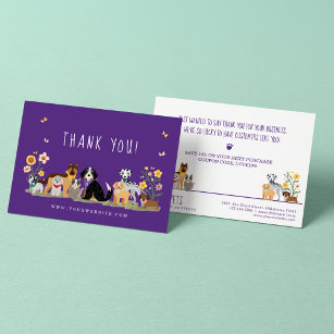 Happy Pet Family Pet Care, Grooming Thank You Postcard