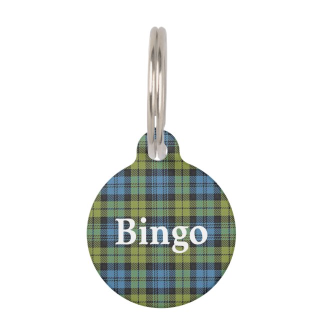 Happy Pet Scottish Campbell Tartan Plaid Pet Tag (Front)