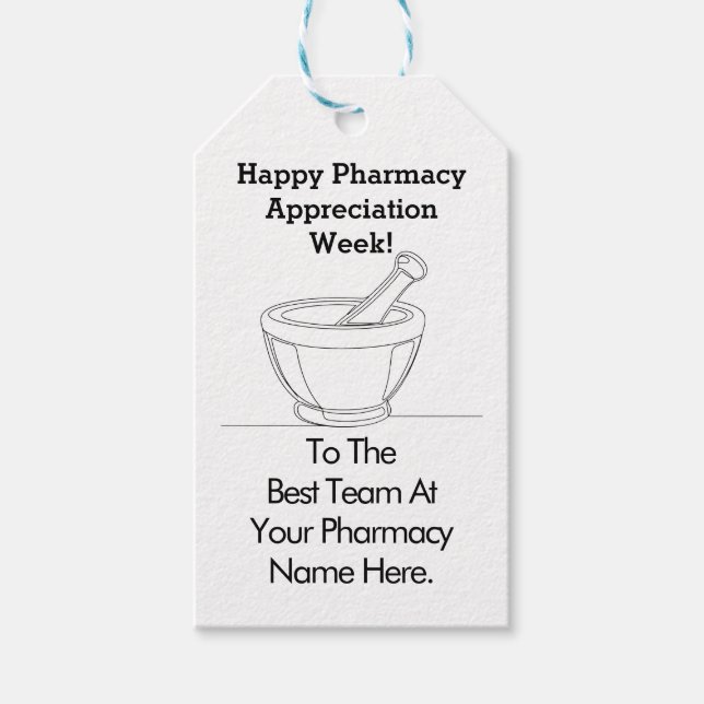 Happy Pharmacy Appreciation Week Gift Tag Mortar (Front)