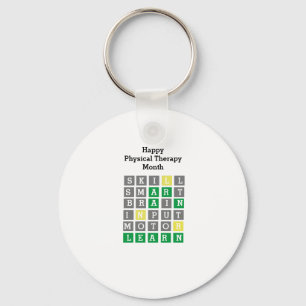 Happy Physical Therapy Month Custom Wordle  Key Ring