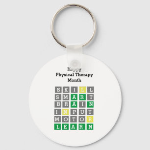 Happy Physical Therapy Month Custom Wordle Key Ring