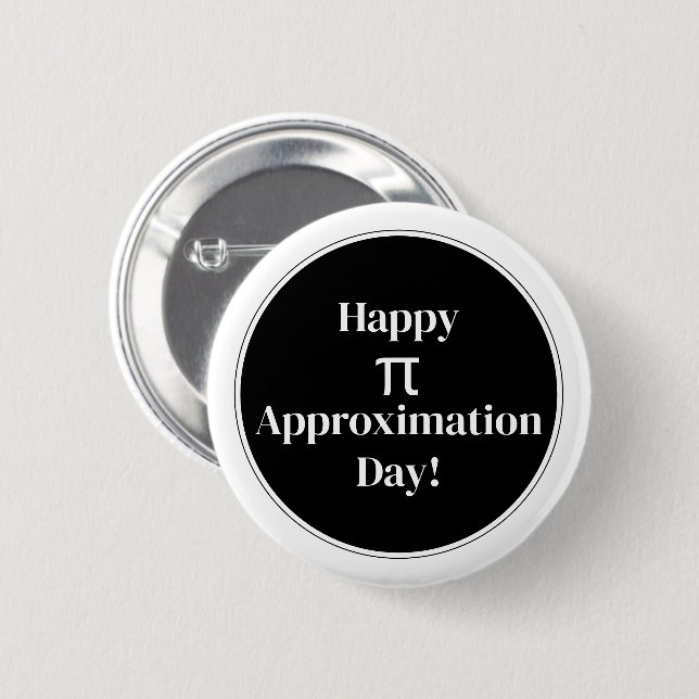 Happy Pi Approximation Day July 22nd Math Nerd 6 Cm Round Badge (Front & Back)