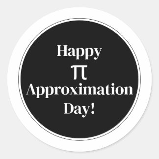 Happy Pi Approximation Day July 22nd Math Nerd Classic Round Sticker