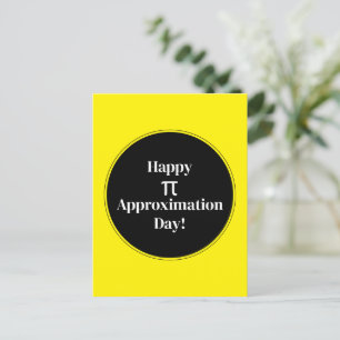 Happy Pi Approximation Day July 22nd Math Nerd Postcard