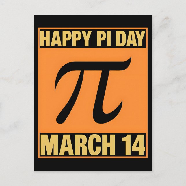 Happy Pi Day 2026 Math Nerd Celebration Holiday Postcard (Front)