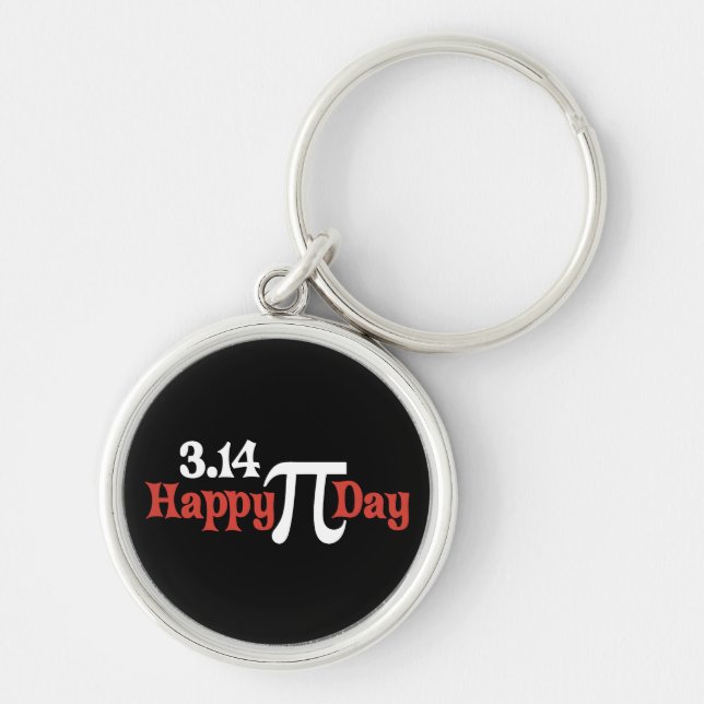 Happy Pi Day 3.14 - March 14th Key Ring (Front)