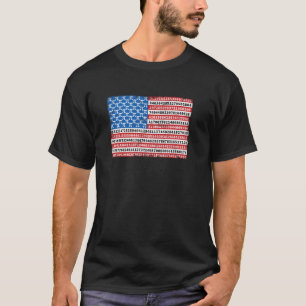 Happy Pi Day 3.14 Pi Symbol American Flag Math Lov T-Shirt