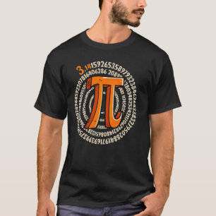 Happy Pi Day 3.14 Pi Symbol Spiral Pi Day Teacher  T-Shirt