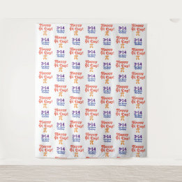 Happy Pi Day 3.14 | Step and Repeat Backdrop Tapestry