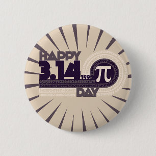 Happy Pi Day 6 Cm Round Badge